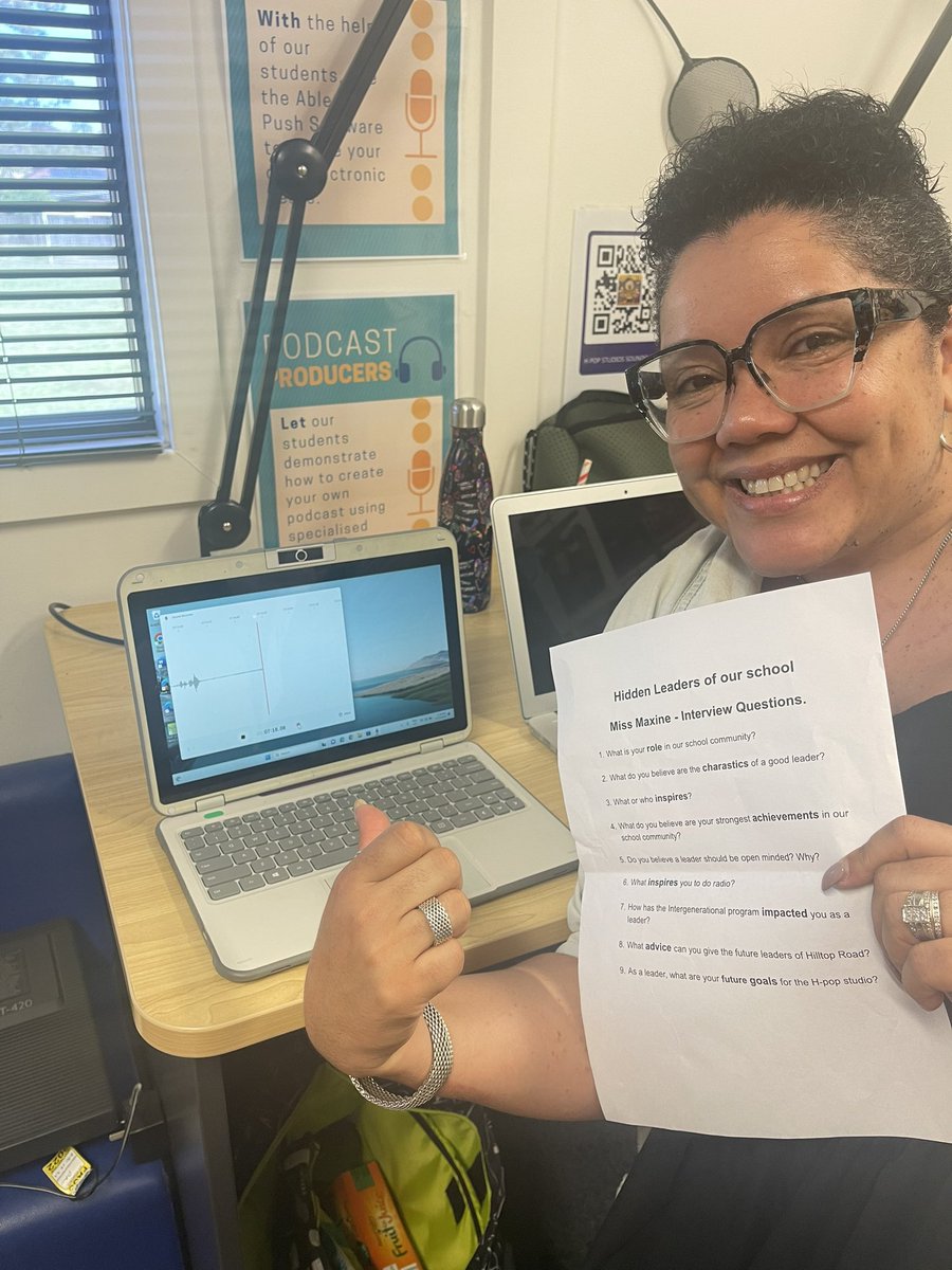 H.Pop Studio (@hpopstudio1) on Twitter photo Ms <a href="/Maxine_Johns06/">Maxine_Johns</a> had the pleasure of being interviewed by some amazing Yr 5 students fir their PBL project βHidden Leaders of Hilltopβ π«Άπ½
Talking all things HipHop, H Pop Studio, podcasting and intergenerational learning π€© <a href="/see_natalie/">Natalie See</a> <a href="/baddour_r/">Ronya Baddour</a> Ms <a href="/Maxine_Johns06/">Maxine_Johns</a> had the pleasure of being interviewed by some amazing Yr 5 students fir their PBL project βHidden Leaders of Hilltopβ π«Άπ½
Talking all things HipHop, H Pop Studio, podcasting and intergenerational learning π€© <a href="/see_natalie/">Natalie See</a> <a href="/baddour_r/">Ronya Baddour</a>
