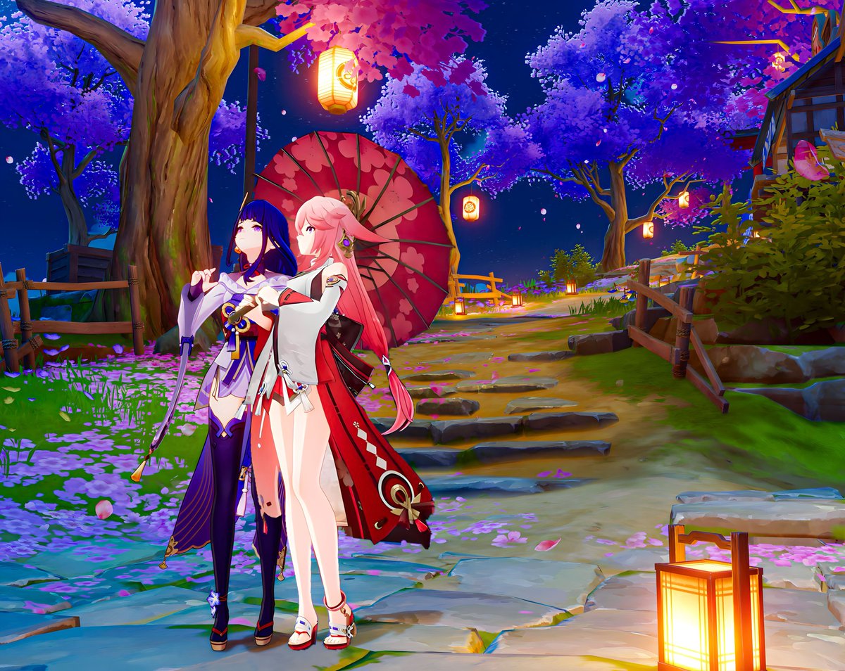 naraemigenshin's tweet photo. 永遠に残る者。
•
#RaidenShogun #yaemiko #Genshin https://t.co/gra4m4oonI