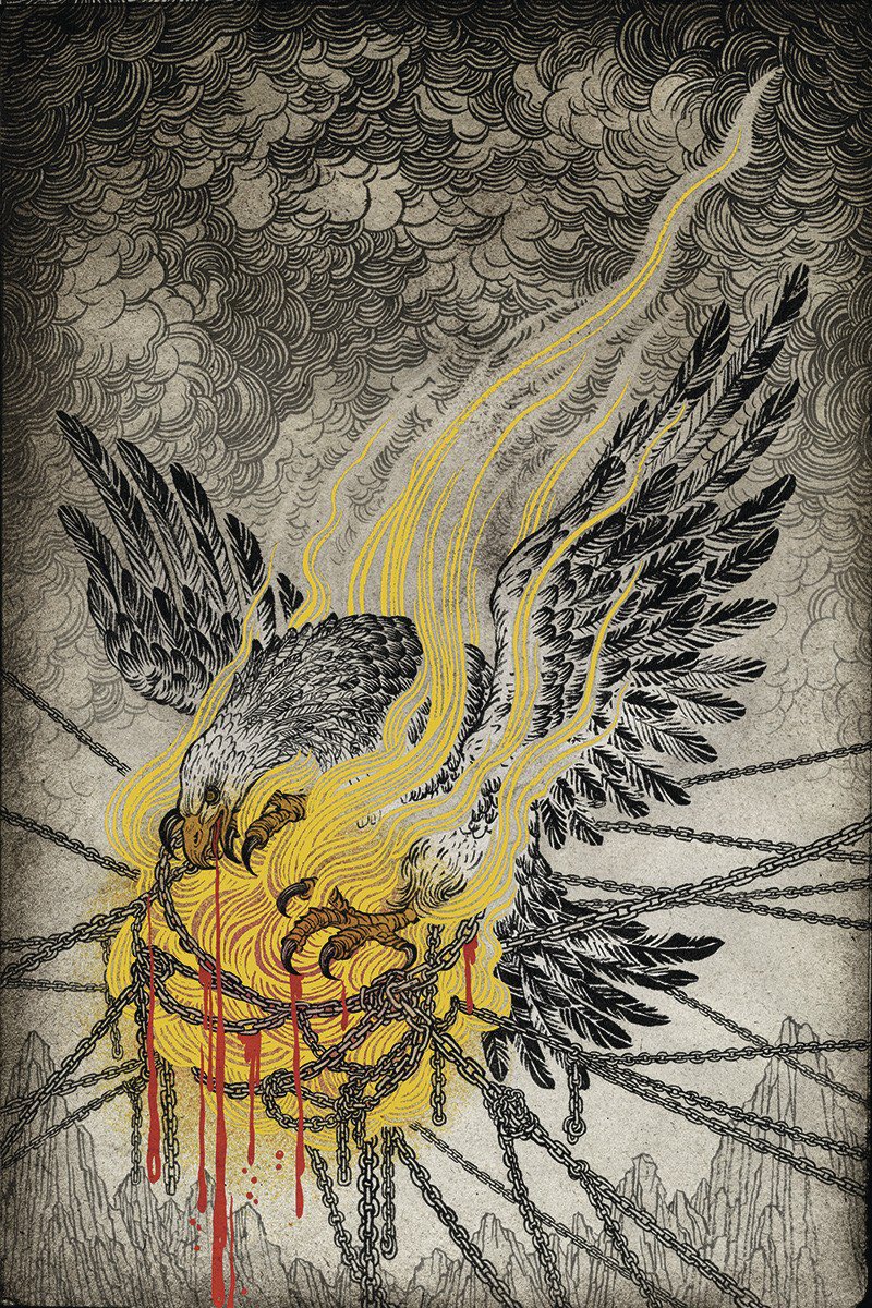 ClassicsLSF's tweet image. ‘#Prometheus Eternal’ by Japanese illustrator Yuko Shimizu, 2012.  Ink, digital colour. 

Commissioned by @philamuseum and @LocustMoon to be exhibited at the Museum’s ‘The Wrath of Gods: Masterpieces by Rubens, Michelangelo and Titian." 

@yukoart #ClassicsTober #ClassicsTober23