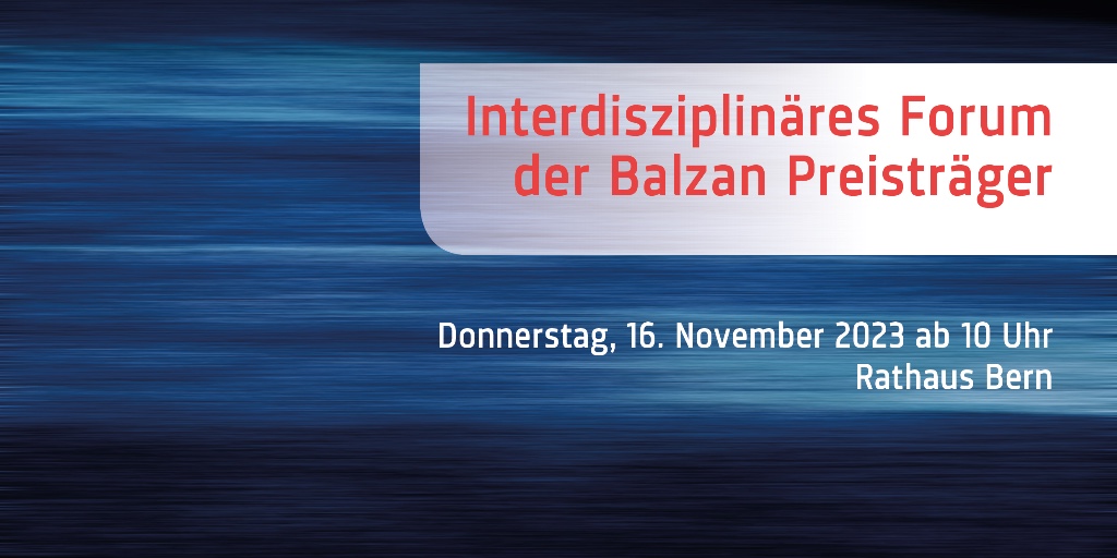 Akademien der Wissenschaften Schweiz (@academies_ch) on Twitter photo Am 16.11.23, 10 Uhr stellen die Balzan Preisträger ihre Arbeiten am Interdisziplinären <a href="/BalzanPrize/">BalzanPrize</a> Forum im Rathaus in Bern vor. Eine einmalige Gelegenheit, sich mit den Preisträgern <a href="/hfalcke/">Heino Falcke</a>, <a href="/DavidDamrosch/">David Damrosch</a> auszutauschen. Jetzt anmelden 👉 go.academies-suisses.ch/balzanforum Am 16.11.23, 10 Uhr stellen die Balzan Preisträger ihre Arbeiten am Interdisziplinären <a href="/BalzanPrize/">BalzanPrize</a> Forum im Rathaus in Bern vor. Eine einmalige Gelegenheit, sich mit den Preisträgern <a href="/hfalcke/">Heino Falcke</a>, <a href="/DavidDamrosch/">David Damrosch</a> auszutauschen. Jetzt anmelden 👉 go.academies-suisses.ch/balzanforum