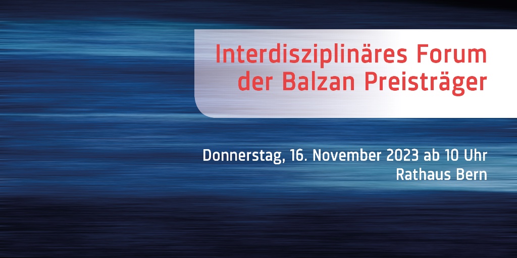 Am 16.11.23, 10 Uhr stellen die Balzan Preisträger ihre Arbeiten am Interdisziplinären @BalzanPrize Forum im Rathaus in Bern vor. Eine einmalige Gelegenheit, sich mit den Preisträgern @hfalcke, @DavidDamrosch auszutauschen. Jetzt anmelden 👉 go.academies-suisses.ch/balzanforum