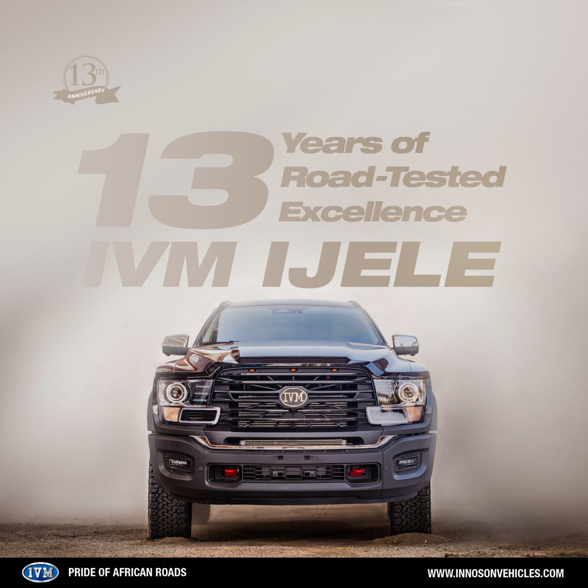 13 years of quality, 13 years of innovation, 13 years of impact! 

We're honored to have journeyed with you, and we're excited for what the future holds. 🌍#Innoson13thAnniversary #DrivingTheFuture