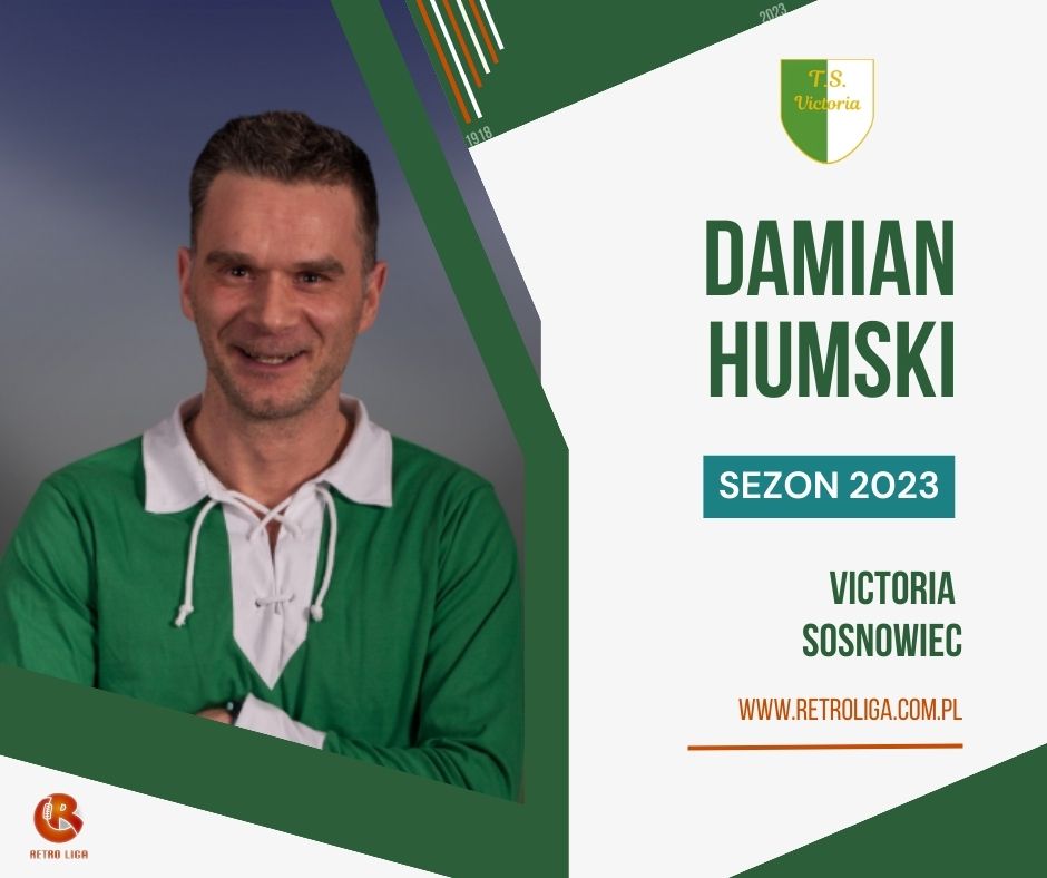 VSosnowiec's tweet photo. Podsumowując sezon @RetroLiga  , chcielibyśmy wyrazić ogromną wdzięczność Damianowi Humskiemu za jego niesamowity wkład w sukcesy Victorii. Damian, zwinny i precyzyjny napastnik, okazał się być prawdziwą maszyną do strzelania bramek. https://t.co/dCvk8joVEF