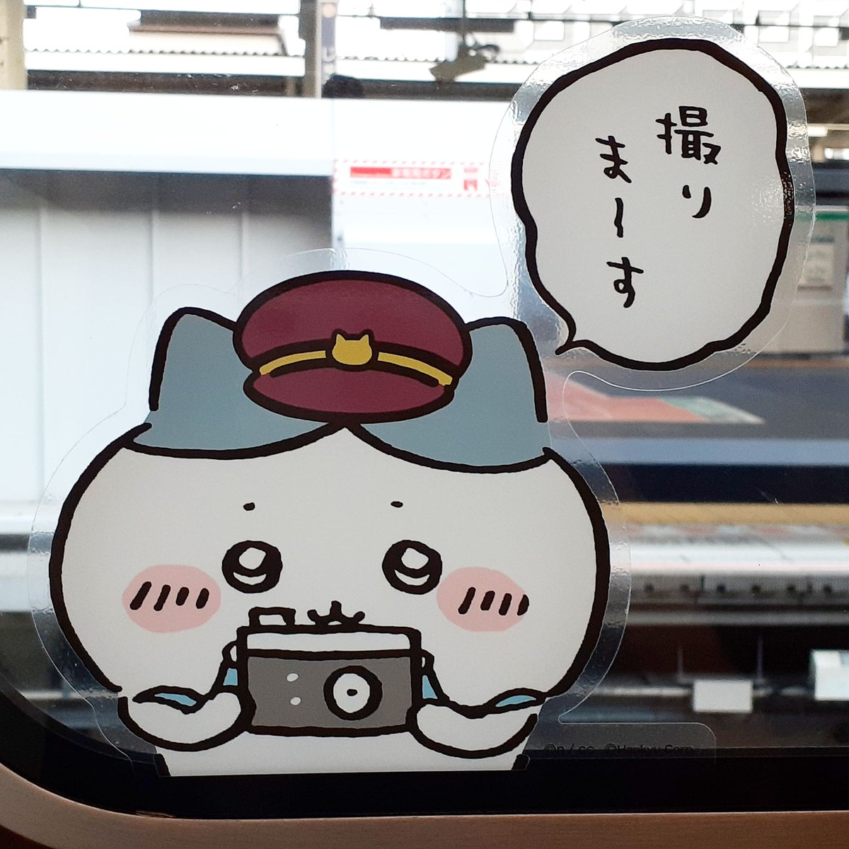 niconico23300's tweet photo. カメラを構えてるハチワレちゃん☺

ハチワレが貼られてる扉の反対側には、ちいかわが貼られてて、ハチワレに向かってポーズしてます。
#阪急電鉄 #阪急電車 #1000系 #1004F #ちいかわ号 #ちいかわ #ハチワレ #電車 #鉄道 #阪急宝塚線 #宝塚本線 #なんか小さくてかわいいやつ https://t.co/u6RoGRHl9L