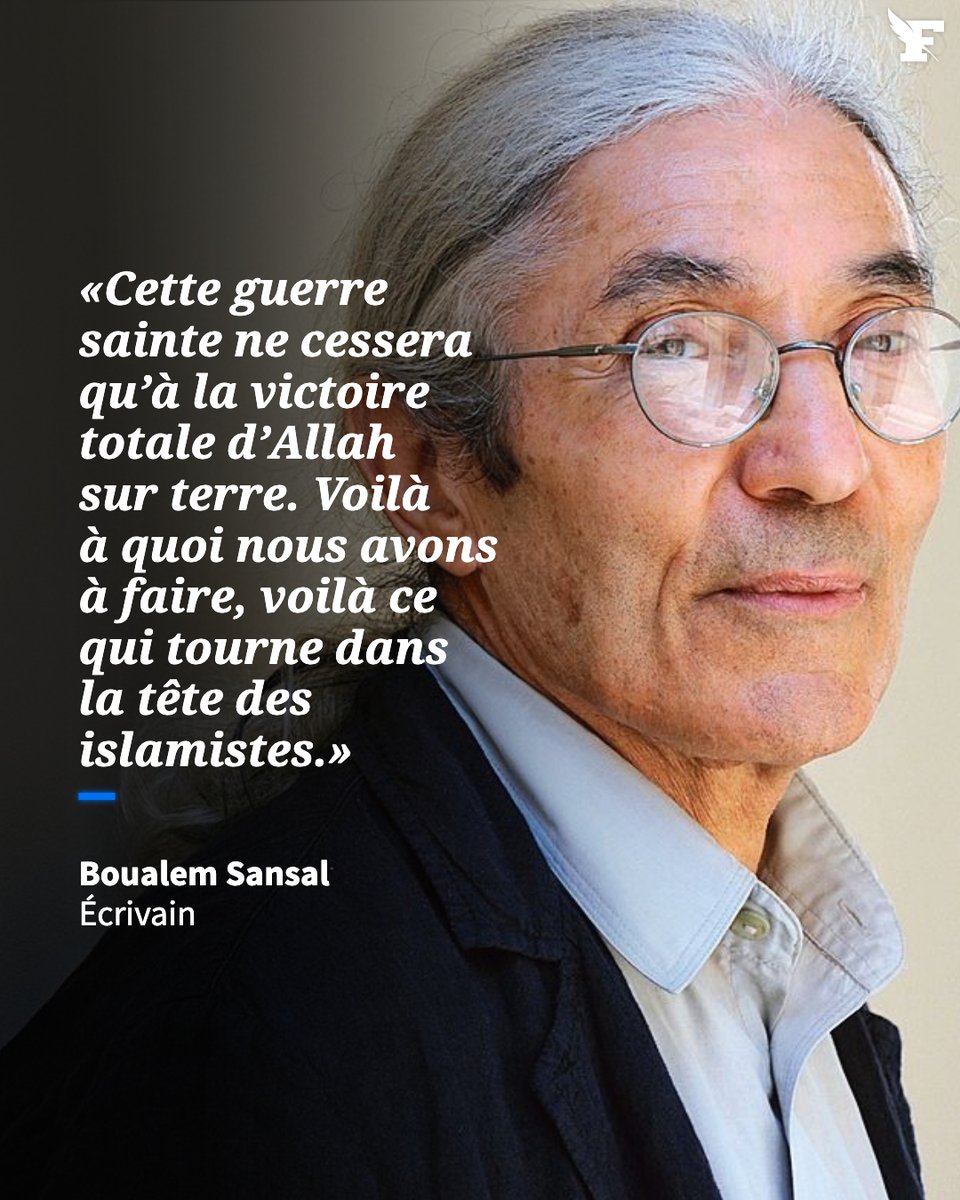 Le_Figaro's tweet photo. «L’islamisme ne rencontre aucune résistance. Au contraire, les idiots utiles et les opportunistes accourent de tous côtés pour se trahir et le servir», déplore le grand écrivain algérien Boualem Sansal dans un entretien au Figaro. → https://t.co/uge6B8Kjxg https://t.co/aNX81Ud1WR