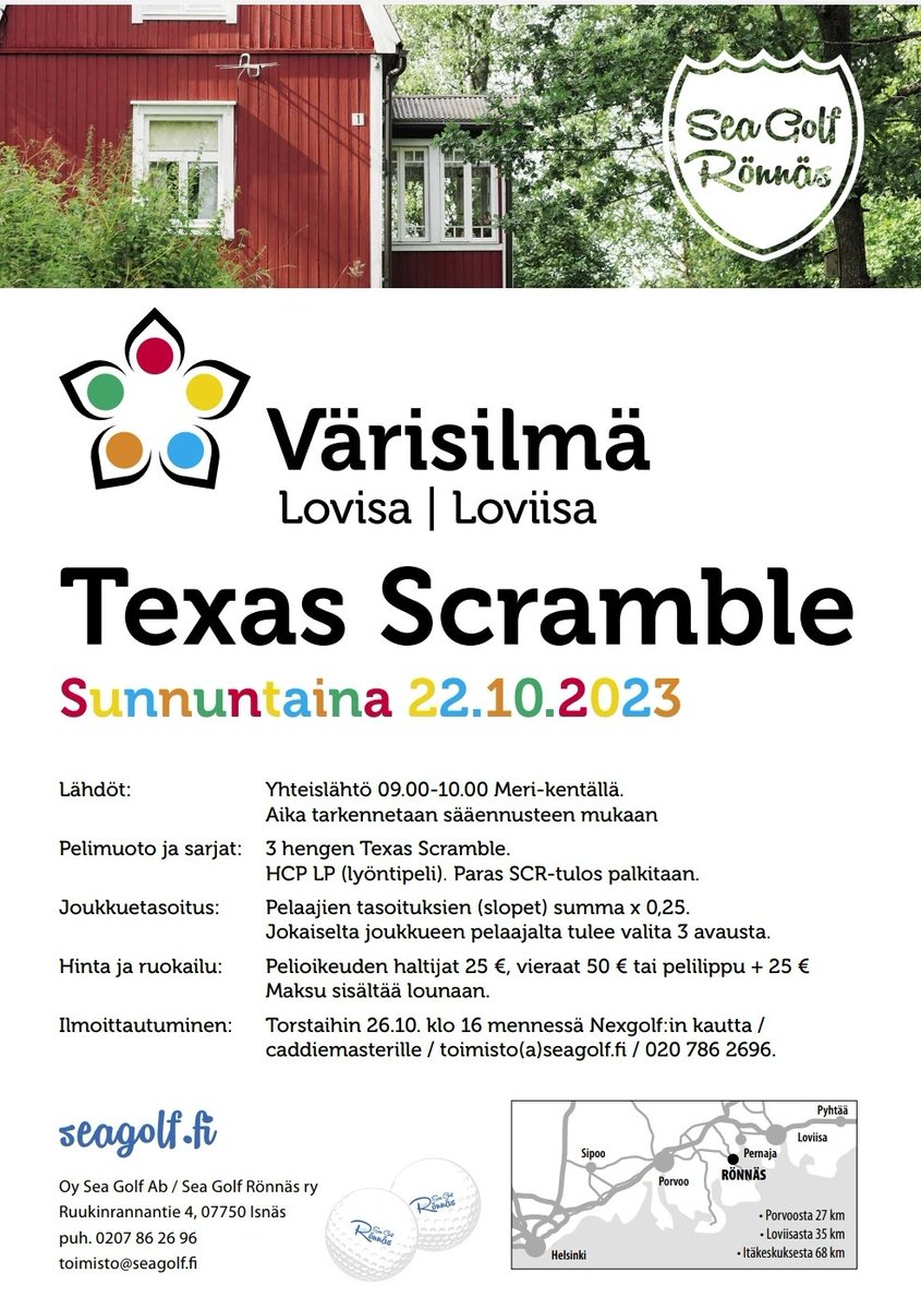 Värisilmä Loviisa Open Rönnäsissä, 3hlö Texas su 22.10.2023