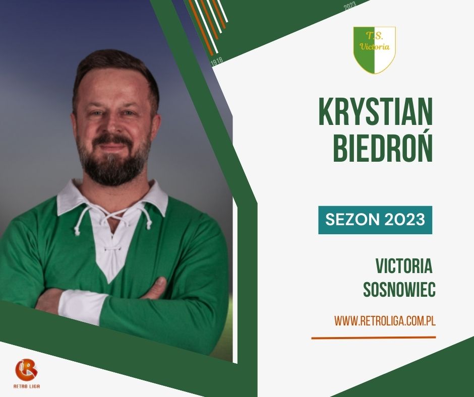 VSosnowiec's tweet photo. Dzisiaj chcemy podziękować jednemu z naszych niezastąpionych zawodników, Krystianowi Biedroniowi - prawemu pomocnikowi Victorii Sosnowiec! Jego obecność na boisku jest nie tylko znakiem rozpoznawczym nadchodzącej walki, ale także inspiracją dla całej drużyny! @RetroLiga https://t.co/tRNEpsDboG
