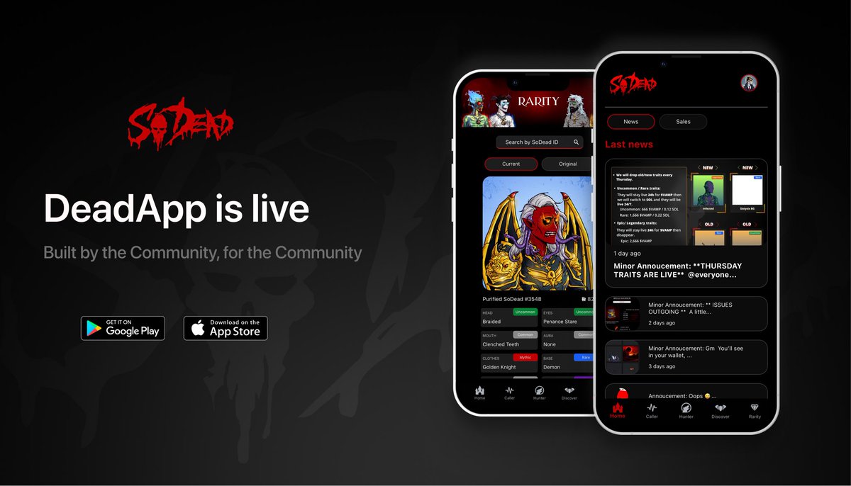 SoDeadNFT's tweet photo. GM Vampire𝕏 🩸
📱 DeadApp Giveaway 🎉
🎁 x5 60 days free access to DeadApp Tier2
🎁x5 30 days free access to DeadApp Tier2
✅RETWEET + FOLLOW
✅LIKE + REPOST + COMMENT
✅ TAG FRIENDS
⏰(ENDS IN 2 DAY) #Giveaway #Giveaways #DeadApp https://t.co/qhYFf206Zy