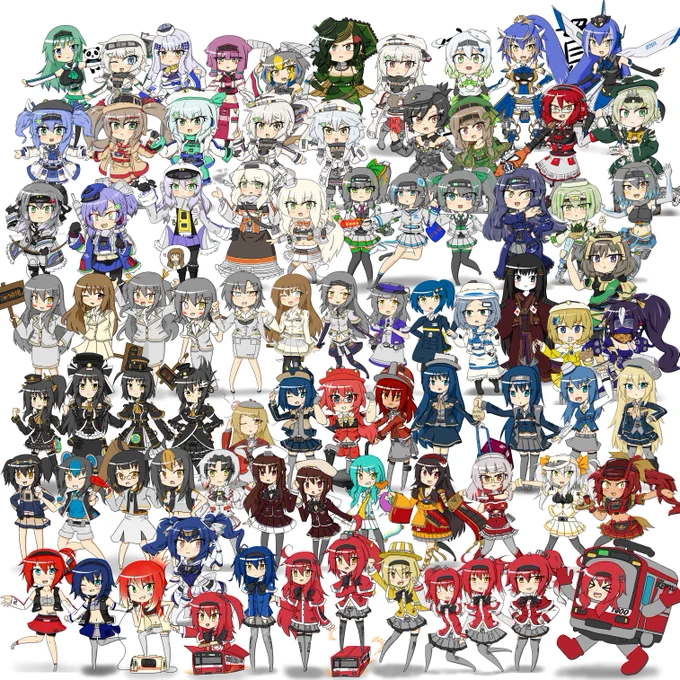 #とにかくワチャーッと集合してる絵を晒す見た人もやる