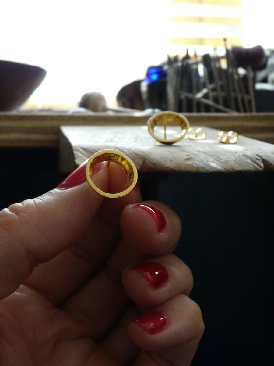 Now listed on our website
Large silver circle earrings etched, and gold plated with a polished finish. #madeinuk