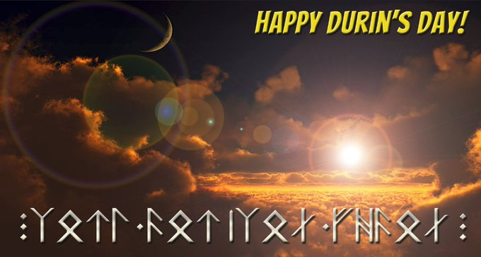 KStrongbeard's tweet photo. Happy Durin's Day Everyone! 🌒☀️Nurt Durinul Gêdul! #DurinsDay https://t.co/PsT05aJL0D