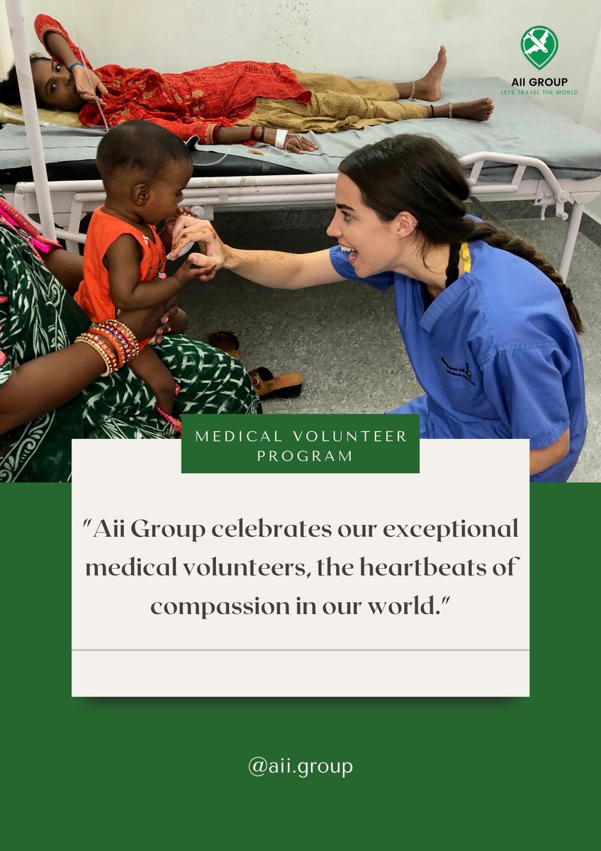Internships_AII's tweet photo. Every day, our medical volunteers at Aii Group prove that superheroes don't always wear capes; they wear scrubs, stethoscopes, and infinite compassion.

DM us to get the application form with fee and other relevant information.

#AiiGroupHeroes #MedicalVolunteers 
#Volunteer https://t.co/m6lmRTVmNW