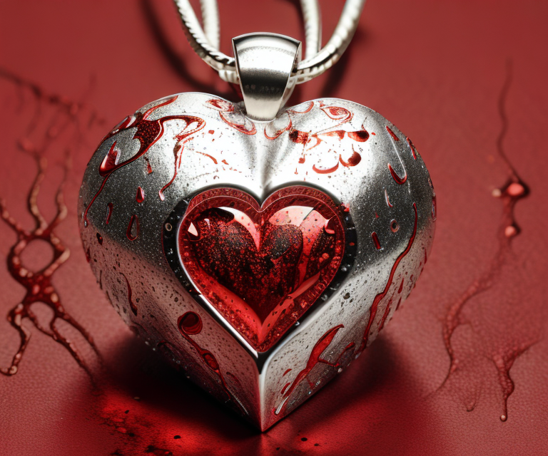 VirtualsnapAI's tweet photo. Let's now create some scary looking jewelry!

I think if we're looking for halloween-themes pictures, we gotta have some blood in them, don't we?

Let's see your generations! https://t.co/bcZP8vSq2Z