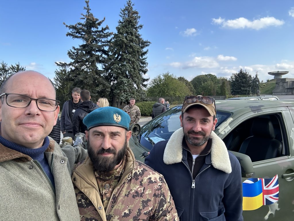 skoola23's tweet photo. It was a great honour to join @69thSB and deliver 22 vehicles directly into the hands of @DefenceU units. The 2500km drive from #Tallinn to #Kyiv was a fantastic experience with my mentor @KinashAlex I didn’t think I would ever get another dog tag. Thanks @ragnars for the invite https://t.co/5JoHpdOaDd