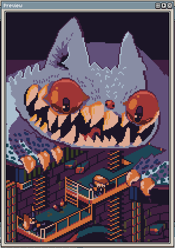 spoonsweet1's tweet photo. #pixelween #WIP "terror from above" https://t.co/XPyjYdIKk9