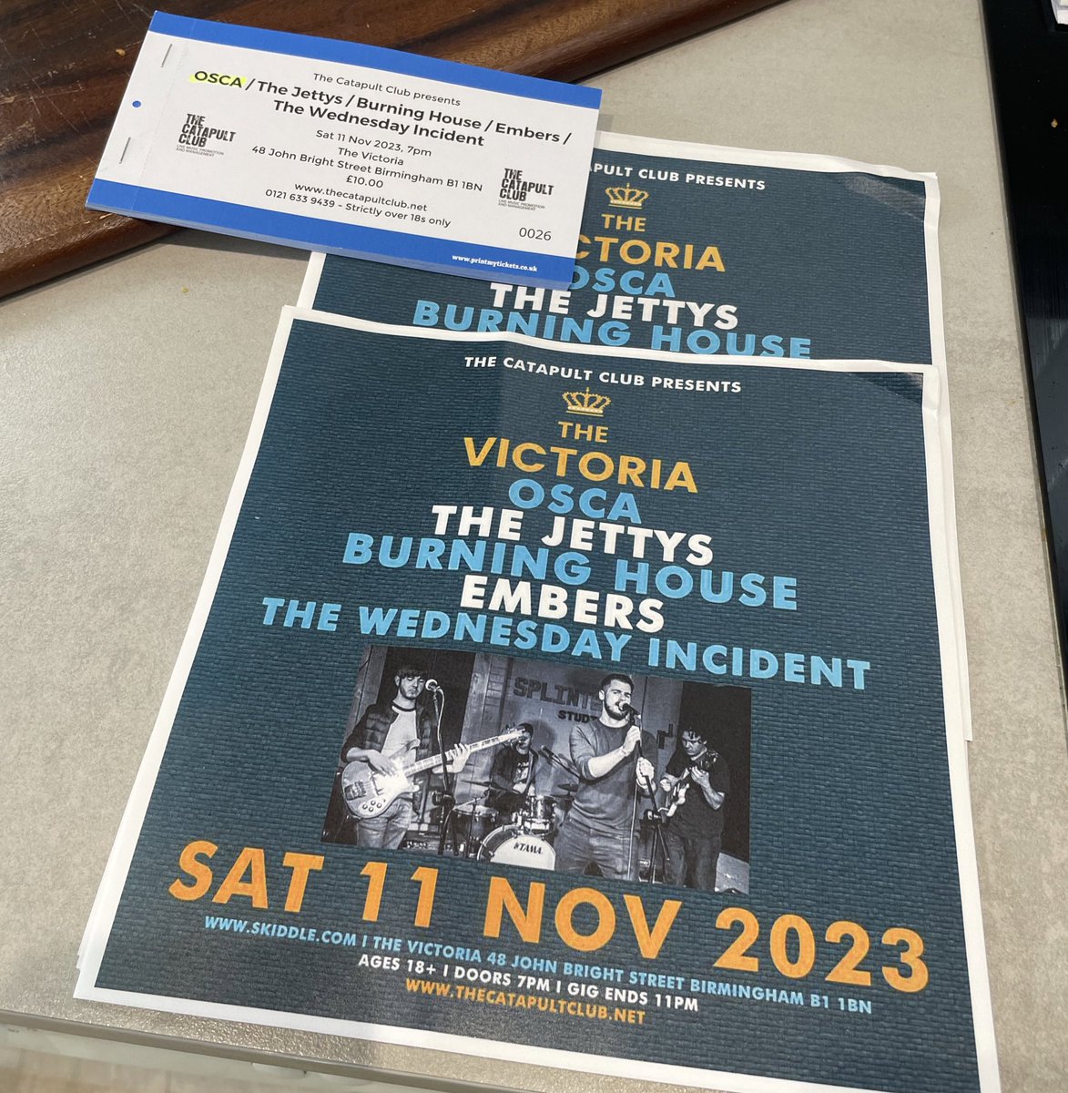 For those interested we a limited number of physical tickets available for our headline show at The Vic, Birmingham on 11th Nov.

DM us if interested, if you want e-tickets head to our links 😊 x