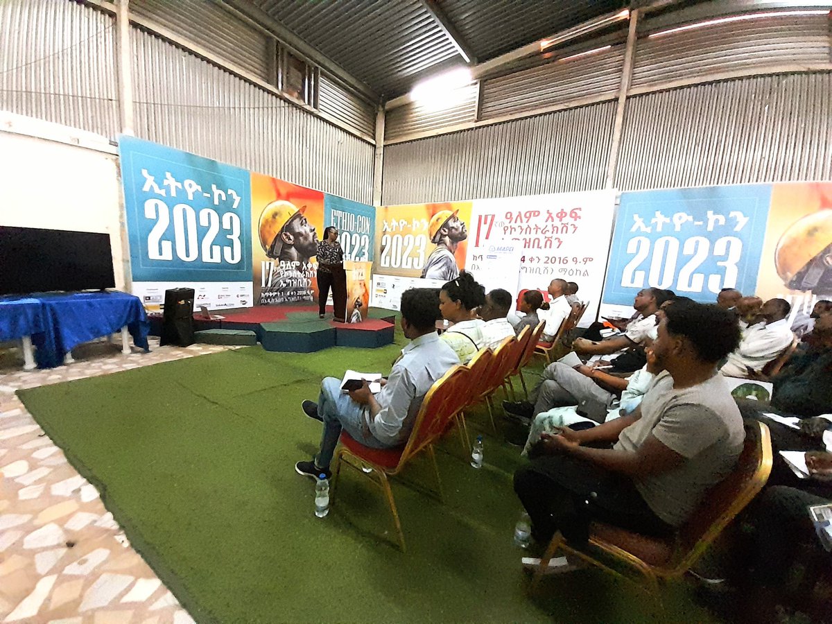 ethio_con's tweet photo. Happening now at ETHIO-CON 2023, the International Taining on Water Proofing, Flooring and Admixture by globally known  Professionals from Ethiopia &amp; abroad.

Organized by CCAE in collaboration with ARIGO and @MapeiUKLtd https://t.co/RxGSiE3Y6S