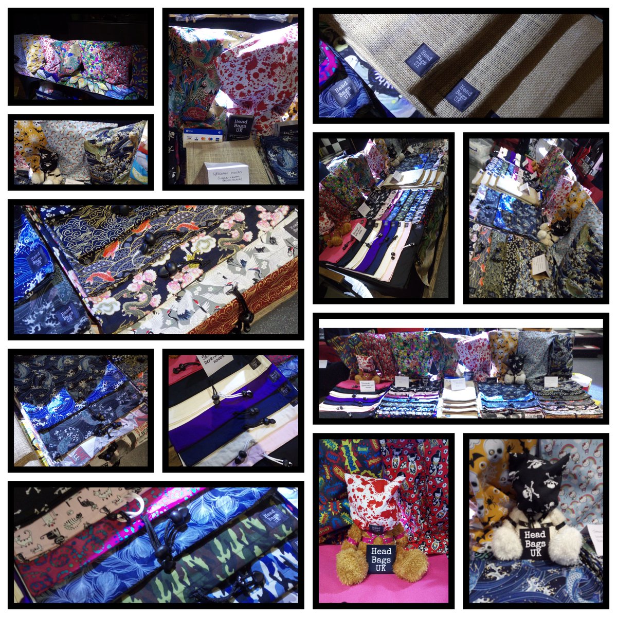 My stand at the BBB up on the top floor. I have new Japanese cotton sensory deprivation hoods this month. Come and say hello 👋