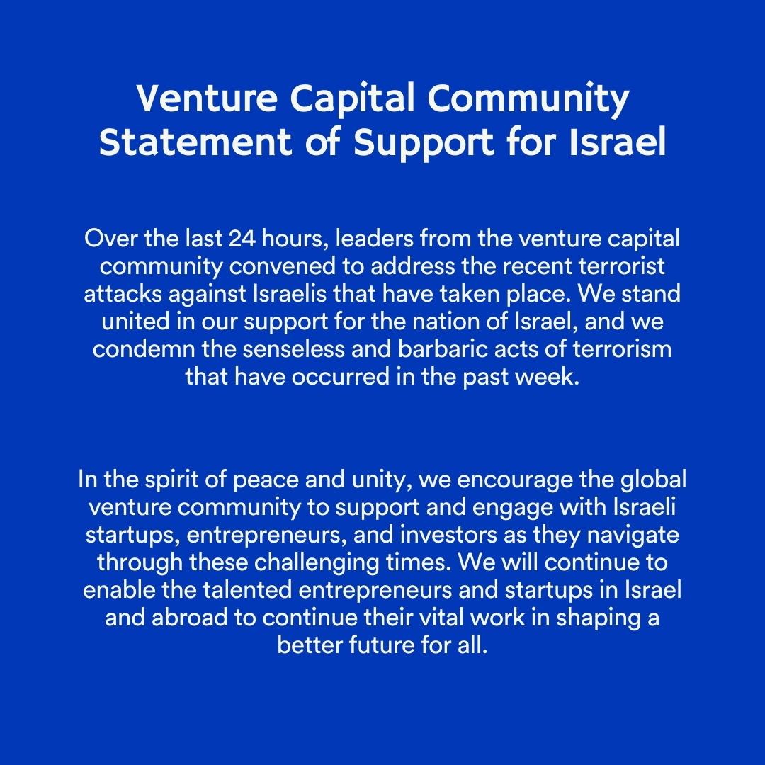 AnD Ventures (@andventuresvc) on Twitter photo Today, we are compelled to address a matter of global importance. We join hands with fellow venture capital firms in Israel and around the world to condemn the recent horrific actions of Hamas in Israel.
#standwithisrael #Israel #VentureCapital #StandTogether #AnDVentures Today, we are compelled to address a matter of global importance. We join hands with fellow venture capital firms in Israel and around the world to condemn the recent horrific actions of Hamas in Israel.
#standwithisrael #Israel #VentureCapital #StandTogether #AnDVentures