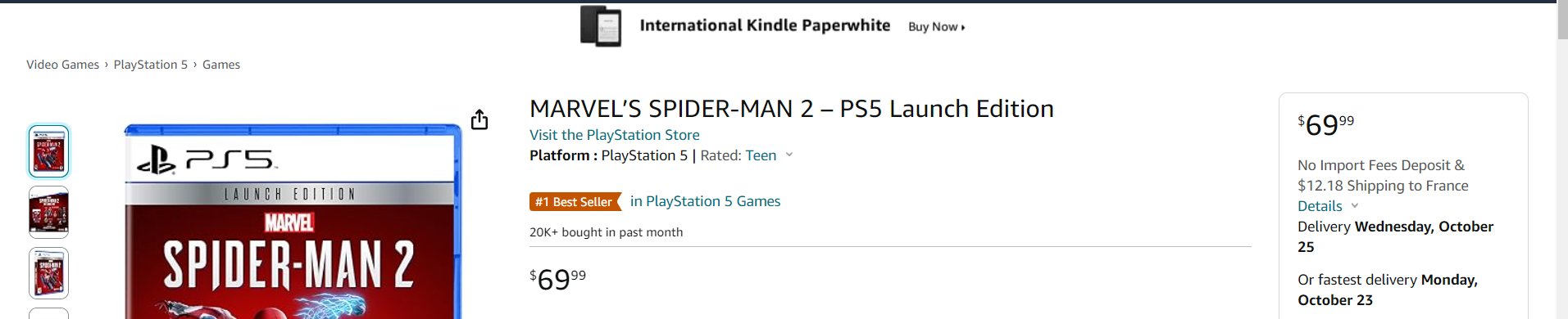 Spider-Man 2 Tops Amazon’s Best-Selling Physical PS5 Games in the USA
