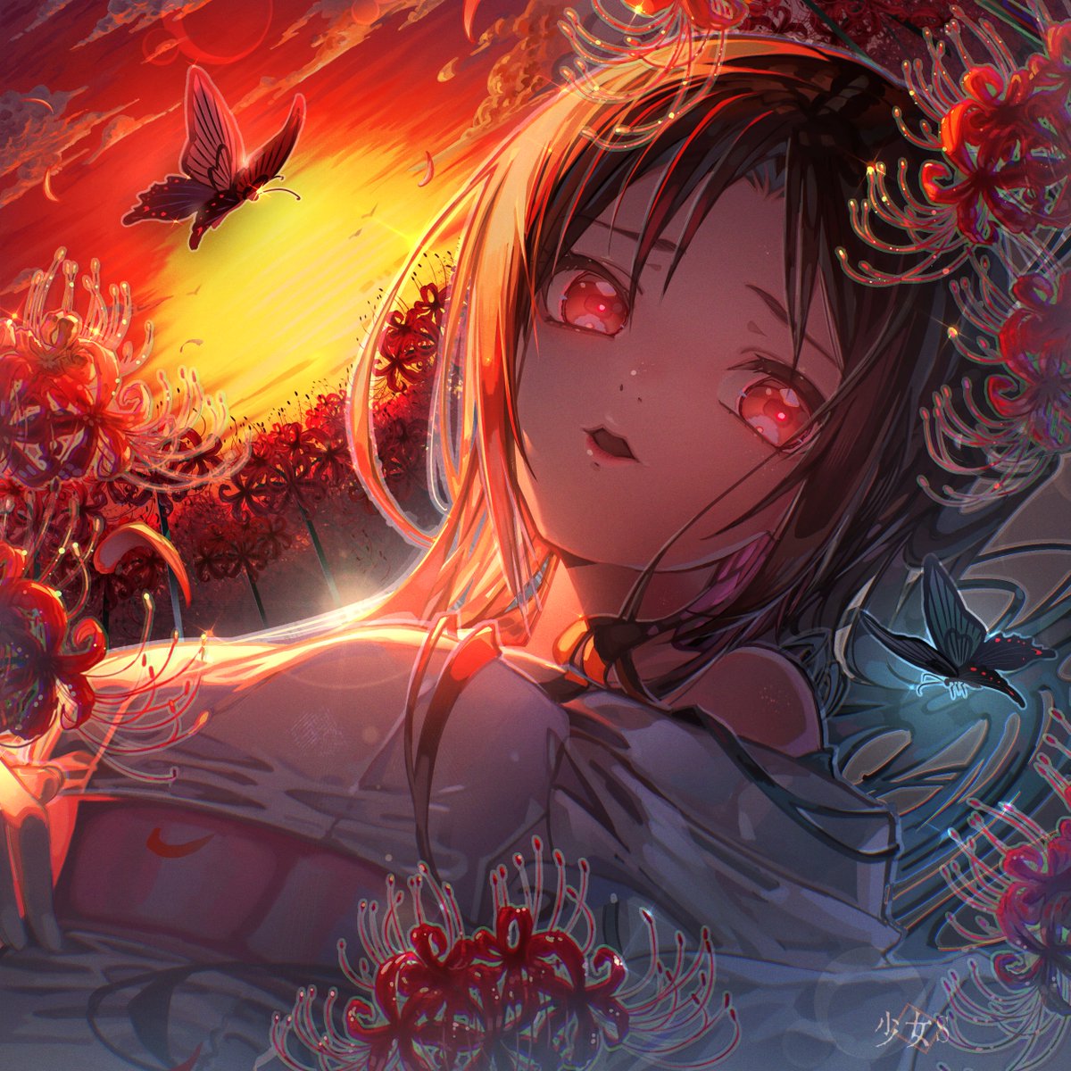 【📣List announce🌇】
『夕闇の彼岸花』 

🌊Opensea/ERC721（独自コントラクト） 
🌇List　10/17　21:00（JST） 
🌇Price　0.29ETH（固定）
↓link