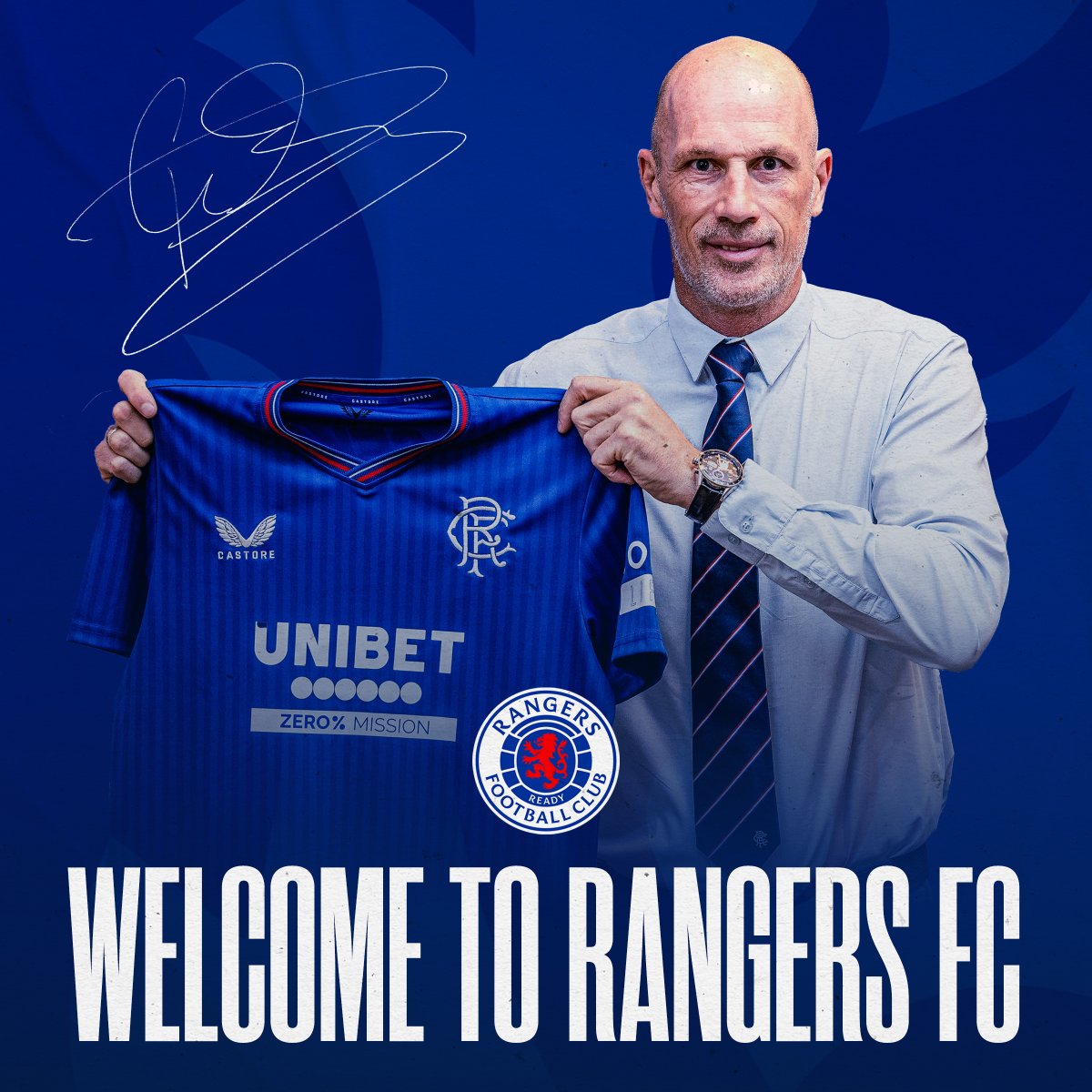 RangersFC's tweet photo. 🗣️ @philippe_clemnt: “I am looking forward to meeting with the players in the coming days and to meeting our supporters at next Saturday’s home match with Hibernian, as we set out together to create a successful, winning Rangers.”