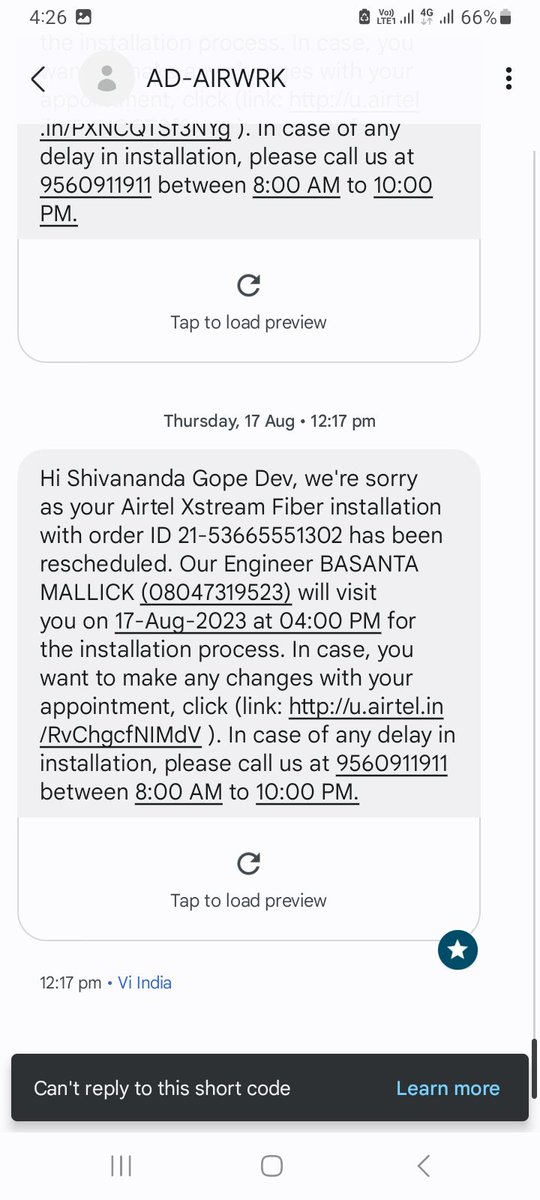 shivananda_gope's tweet photo. @fiber_xstream i asked 4 a new connectn &amp; dis agent of urs helped https://t.co/q3UL3MMFEQ connectn rescheduled &amp; cancelled later. Its been more dan 1 month,agent took ₹1675 n extending dates to return d money. Plz help out for d refund amount.
Agent name sasikanta - 73280 60322 https://t.co/dAHYInDMF4