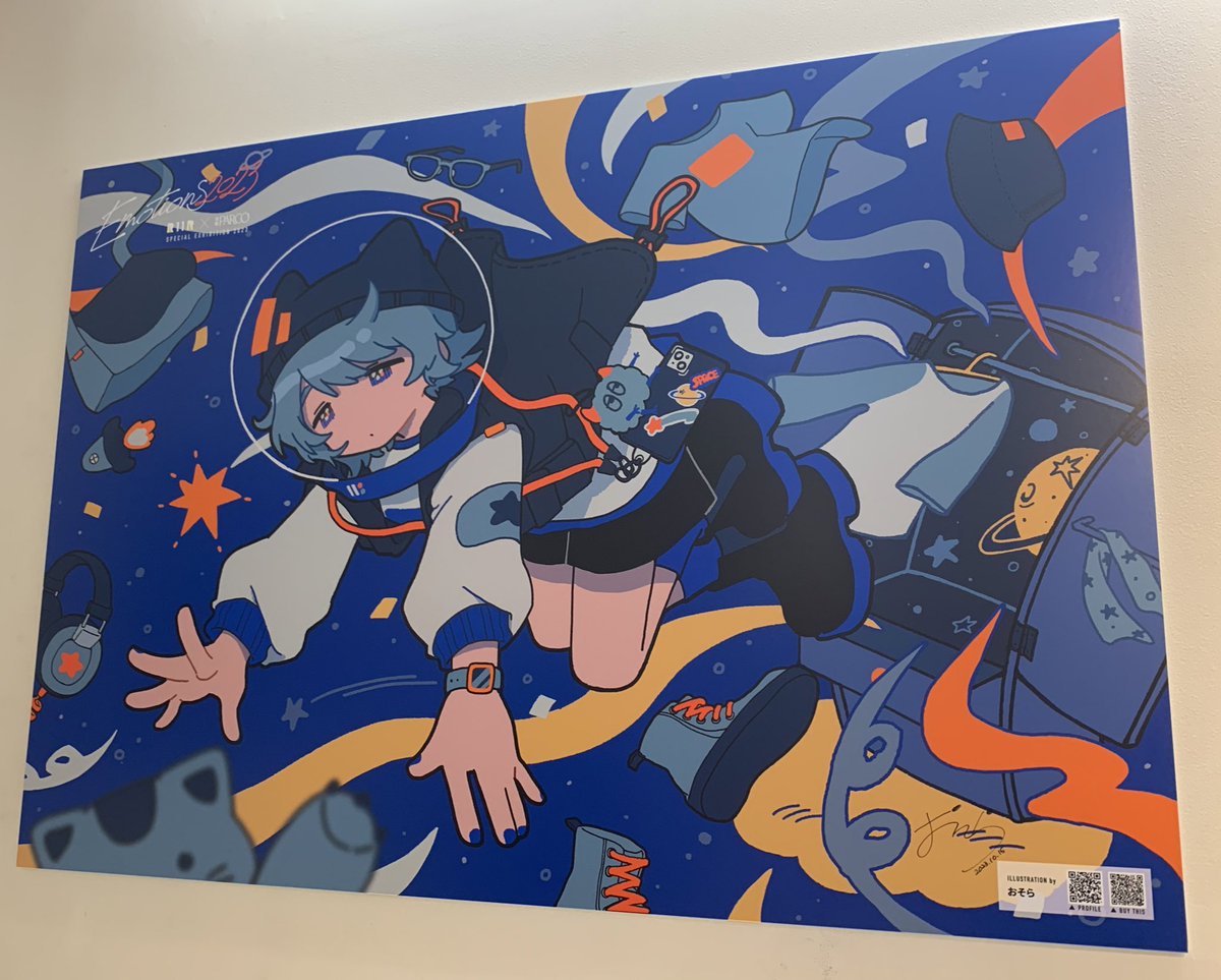 「今日池袋PARCO行ってきました〜 えーー!本当に私の絵があるー嬉しくてたくさん」|おそらのイラスト