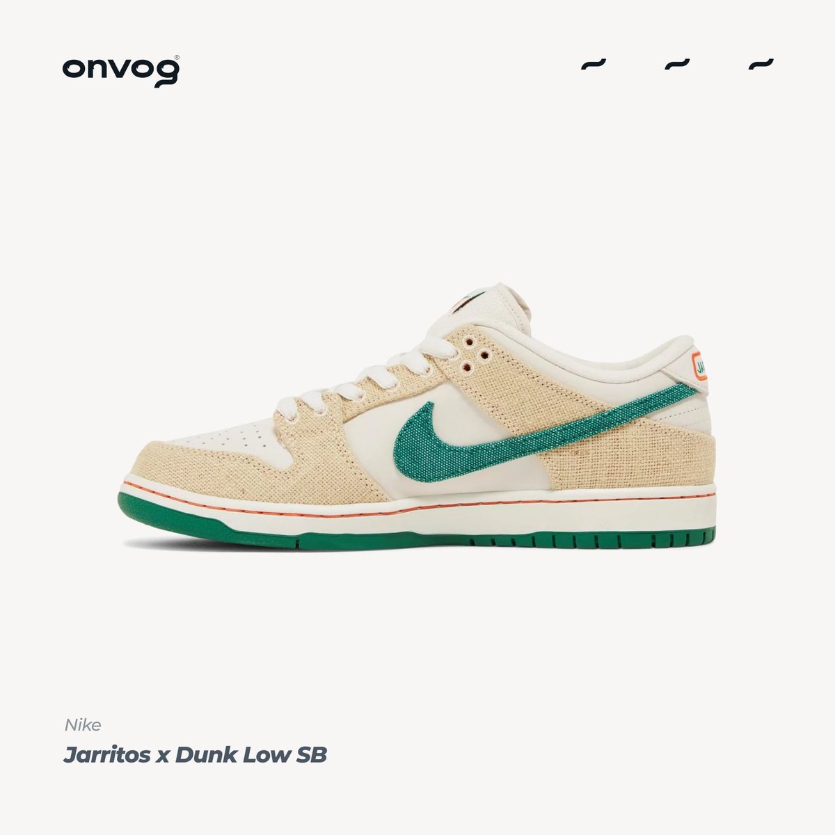 theonvog's tweet photo. Spice up your sneaker game with the Jarritos x Dunk Low SB (FD0860 001)! Get your pair now at https://t.co/3MV3tItSkd or visit us at https://t.co/qrBNWTQjaF #ONVOG #JarritosXDunk #SneakerStyle https://t.co/7njjd7yrTc