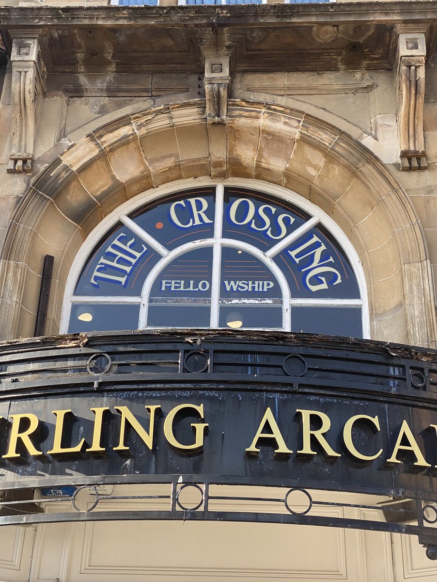 CalvaryStirling's tweet photo. New signage at the #StirlingArcade by the very talented @rosshastiesigns  A difficult window to work with but Ross did a great job!
#stirlingchurch. #Thecrossingfellowship #Calvaryfellowship #stirling https://t.co/CSY6f1vyfF