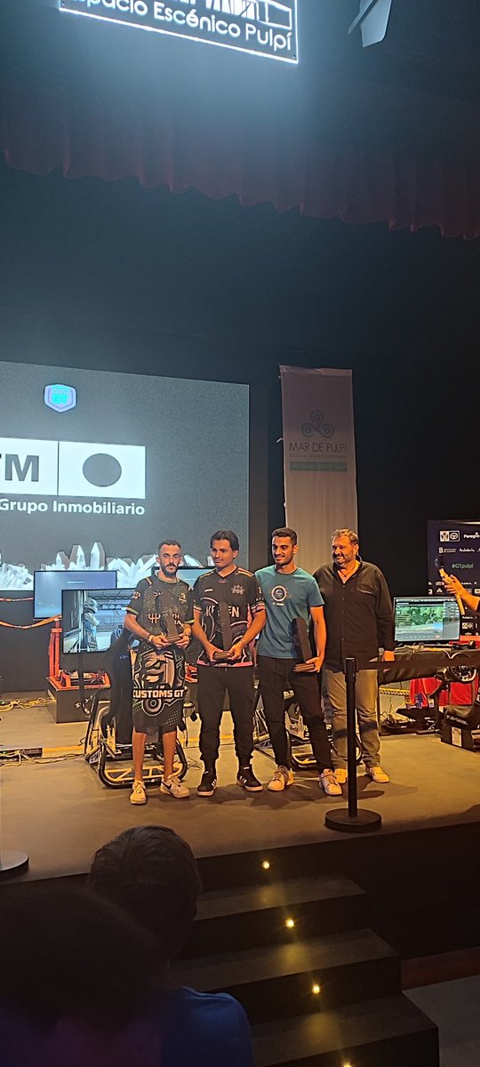 Customs GT (@customsgt) on Twitter photo Nos llevamos el podium de la competición abierta con un <a href="/VictorConejo24/">Victor Conejo</a> sensacional llevándose esa P3 con un nivel en pista descomunal.
Enhorabuena a <a href="/CDembilio/">Carlos Dembilio</a> por la P2 y <a href="/KRK_Antonyo1029/">T.Gonzales #29</a> por una merecida P1.
#GTPulpi
<a href="/Mach25Gaming/">Mach25 Gaming</a> Nos llevamos el podium de la competición abierta con un <a href="/VictorConejo24/">Victor Conejo</a> sensacional llevándose esa P3 con un nivel en pista descomunal.
Enhorabuena a <a href="/CDembilio/">Carlos Dembilio</a> por la P2 y <a href="/KRK_Antonyo1029/">T.Gonzales #29</a> por una merecida P1.
#GTPulpi
<a href="/Mach25Gaming/">Mach25 Gaming</a>
