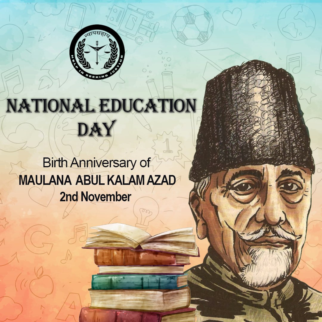 nyaysahay's tweet photo. National education day highlights the importance of education and promotes educational awareness, address issues related to education and encourage people to take interest in learning and teaching
Theme :"Education provides from the heart may revolutionise society" https://t.co/Fpo6qR8nih