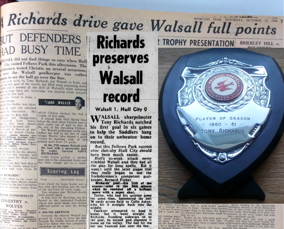 On This Day in 1960, Walsall beat Hull 1-0 with a goal of the season contender – as Walsall's first-ever Supporters' Player of the Season finished off a move begun by Colin Taylor's '50 yards' pass:
