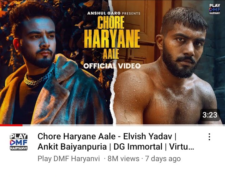 Congratulations 🎉 8 million #ChoreHaryaneAale 

#ElvishYadav #ankitbaiyanpuria 
#ElvishArmy