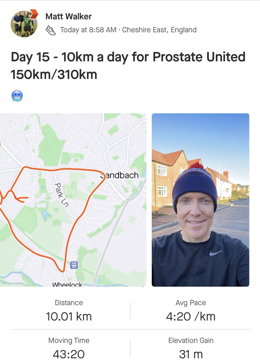 Day 15 in the bank @ProstateUK @prostateunited Keep going everyone, tomorrow is the halfway point