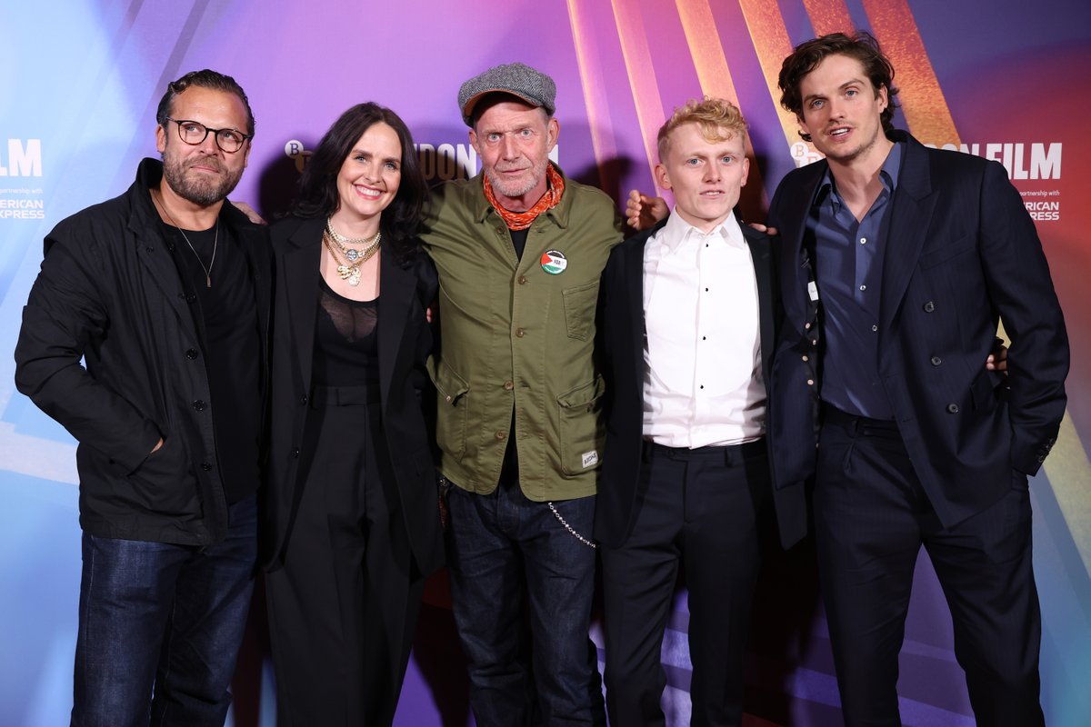 BFI's tweet image. Writer-director George Jaques at yesterday's #LFF premiere of First Feature Competition title, Black Dog. 

He was joined by cast members Leanne Best, Jason Flemyng and Keenan Munn-Francis, as well as special guests including Kit Connor and Kelly Jones.