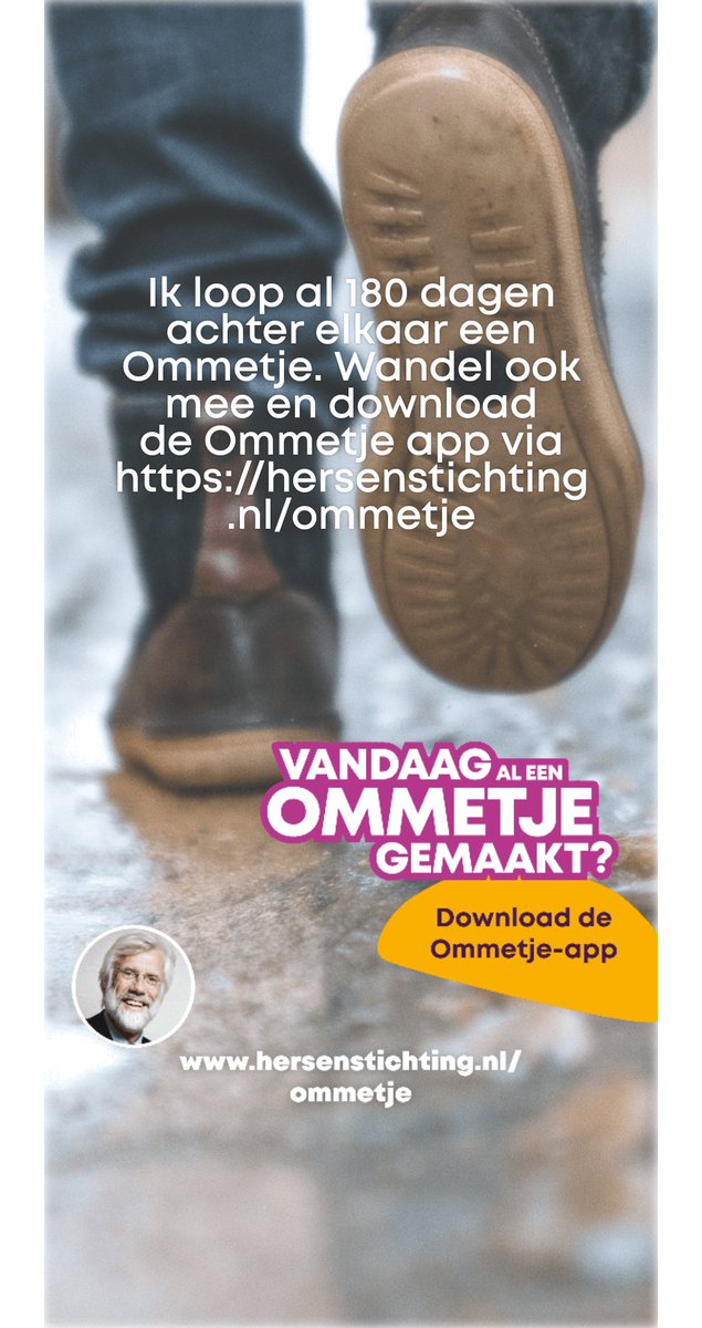 ppbrundel's tweet photo. Ik loop al 180 dagen achter elkaar een Ommetje. Wandel ook mee en download de Ommetje app via https://t.co/THdVNUvxJj https://t.co/p8VRotLbyn