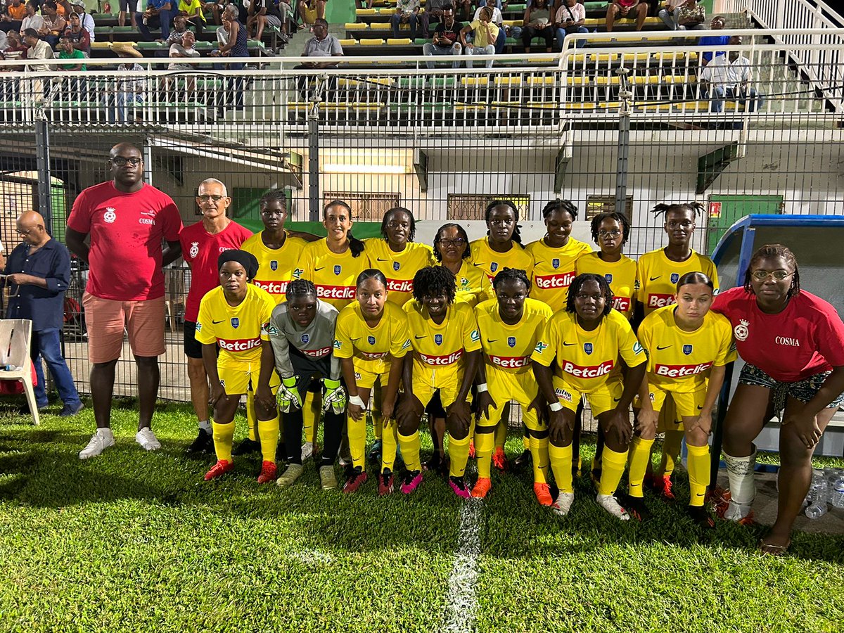 Ruben_Atanso's tweet photo. #Footfeminin
#FinalecoupedeFranceféminine CLUB FRANCISCAIN/COSMA FOOT, Victoire du COSMA 5/4 aux tirs au but.             Le COSMA se qualifie pour la phase fédérale en novembre. #Félicitations au COSMA qui rentre dans l'histoire et honore la Guyane pour cette première édition. https://t.co/3QVgAHNzkG