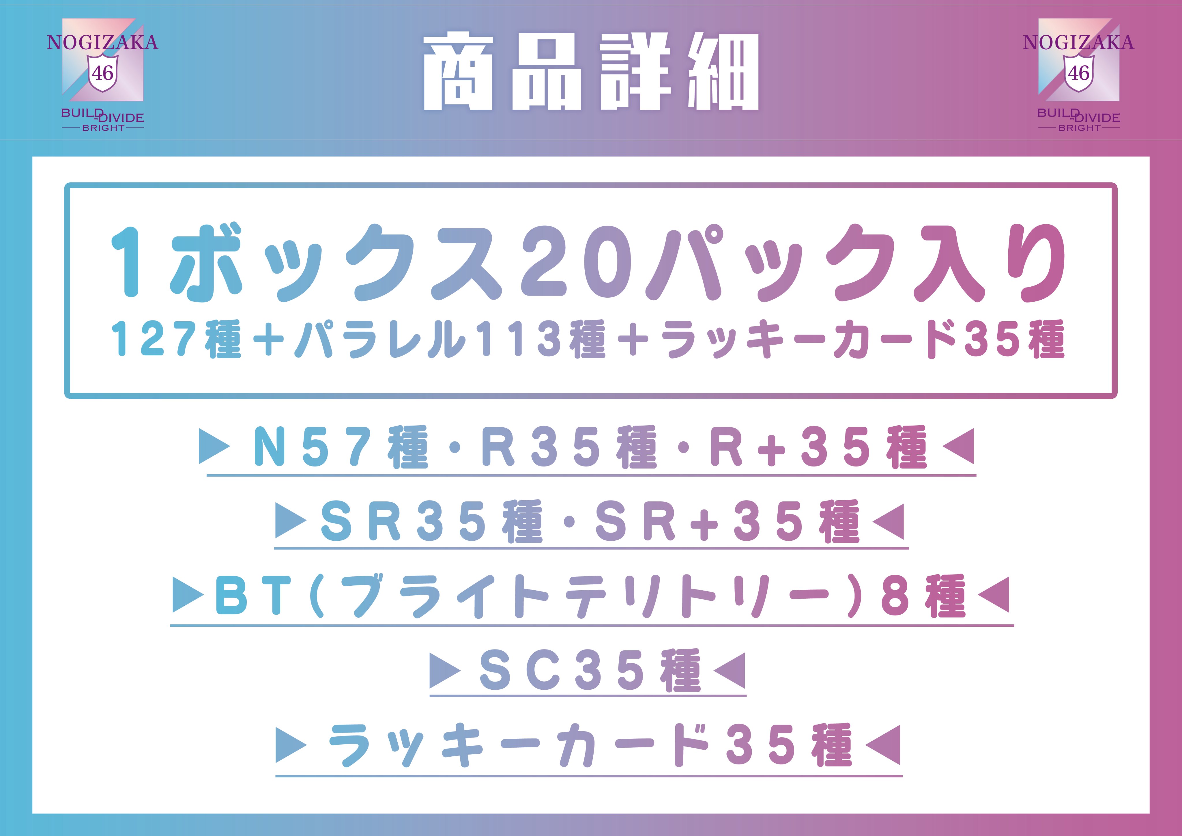 乃木坂46 × ビルディバイド -ブライト-』トレーディングカード 乃木坂46 × ビルディバイド -ブライト-』トレーディングカード