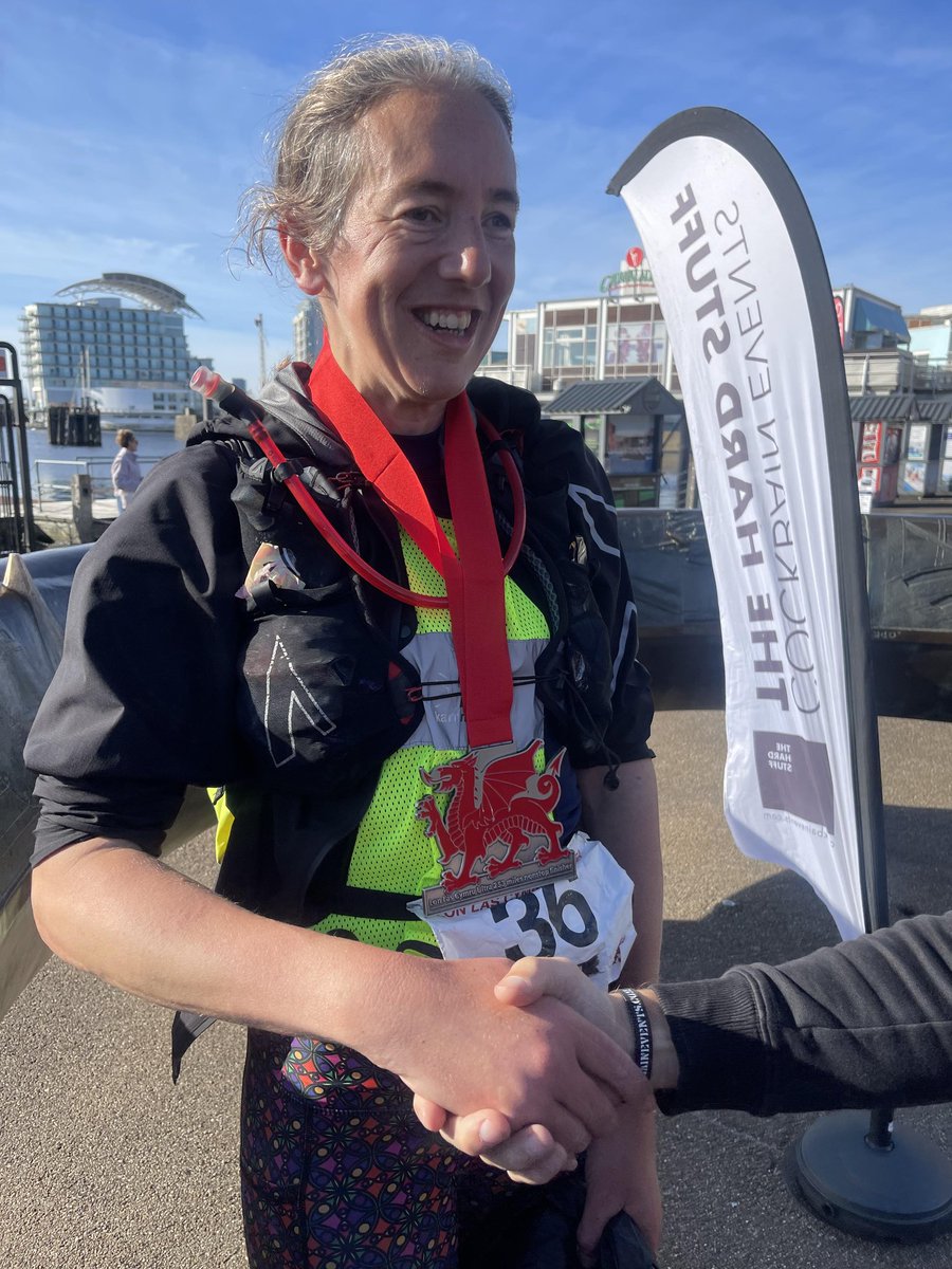 miles_together's tweet photo. That's #LonLasUltra in the bag! 253 miles through rain, wind and cold in a new ladies record of 75h42 @MrsBMumOfFour smashed the old record by over 12 hours and finishes second overall in the race 🥈Outstanding grit and determination... and still smiling 🤩 https://t.co/xZPAv0RoXo