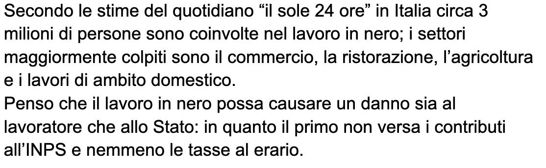 LucaBorghi_'s tweet photo. @MicheTiraboschi #DirLav2023  
Il capitolo IV del manuale di "teoria e pratica dei contratti di lavoro" mostra come l'Italia a livello europeo sia un paese ancora molto arretrato per quanto riguarda il "lavoro in nero".  
Inoltre allego una mia considerazione personale. https://t.co/nibwVDYYcd