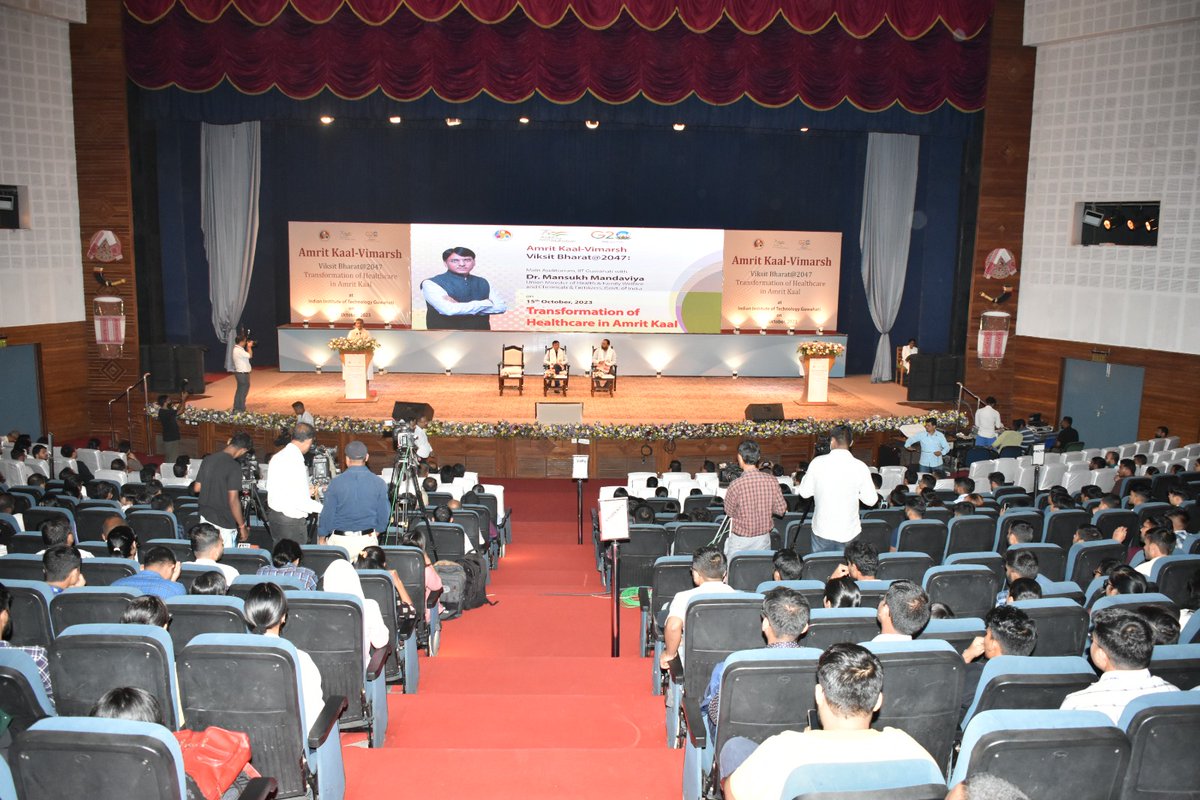 Prof. <a href="/piyer73/">Parameswar K. Iyer</a>, Officiating Director <a href="/IITGuwahati/">IIT Guwahati</a>,  delivered the welcome speech during Viksit Bharat@2047: Transformation of Healthcare in Amrit Kaal at IITG.