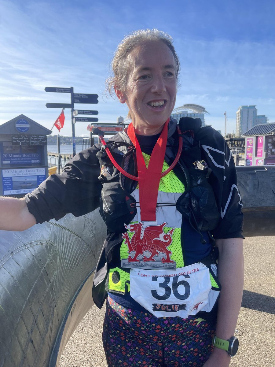 miles_together's tweet photo. That's #LonLasUltra in the bag! 253 miles through rain, wind and cold in a new ladies record of 75h42 @MrsBMumOfFour smashed the old record by over 12 hours and finishes second overall in the race 🥈Outstanding grit and determination... and still smiling 🤩 https://t.co/xZPAv0RoXo