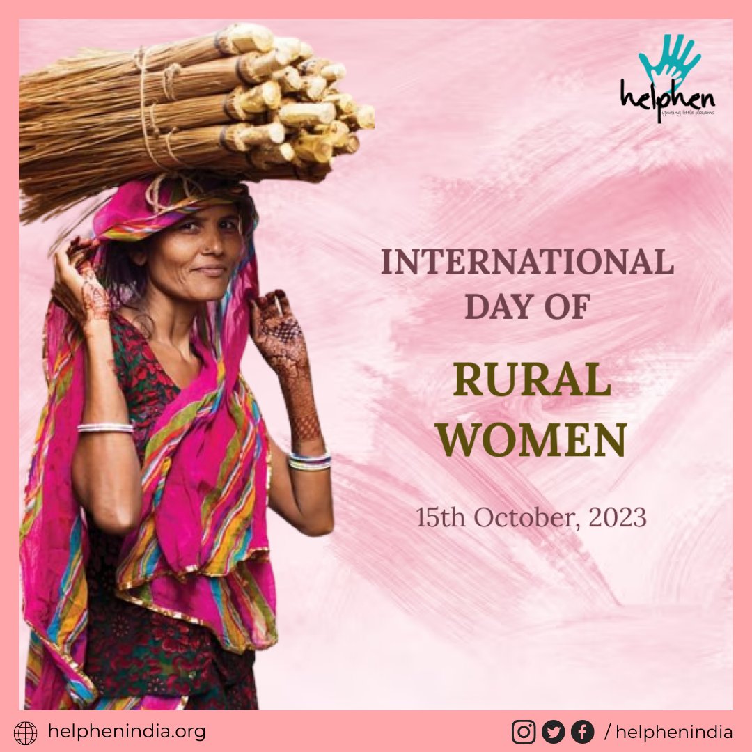 HelphenIndia's tweet photo. #Internationaldayofruraleomen celebrates the resilience and #contributions of #women in rural areas worldwide. This year the  theme, emphasizes their role in sustainable #farming and fighting climate change.

Join us at #HelphenIndia to promote equality and empowerment for all. https://t.co/uCnl4EmS7z