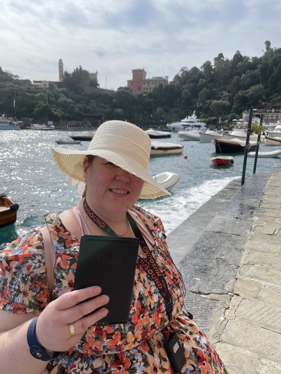 MsJSanderson's tweet photo. Been #PHScaughtreading again today - just before boarding my yacht in #portofino 😂 ⁦@PHSLibrary6⁩ #PHSHuntingtower https://t.co/ykfvX482HE