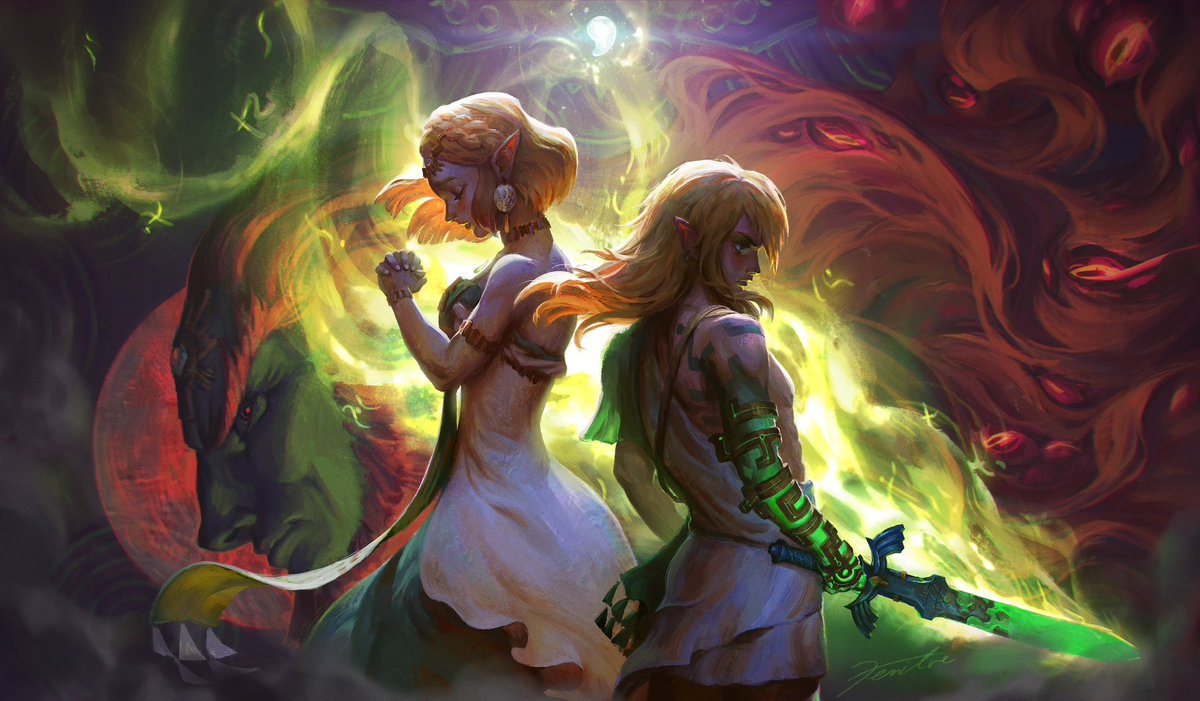 Late as always with fanarts, hope you’ll like this #ZeldaTearsOfTheKingdom one! 
#Zelda #ganondorf #digitalart