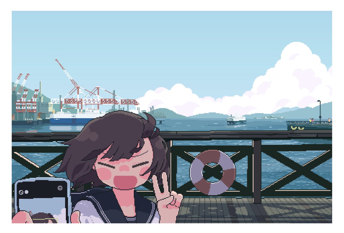 潮風
#pixelart