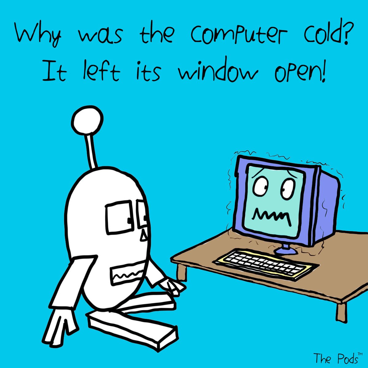 MeetThePods's tweet photo. A silly joke for Sunday...
#sillyjoke #joke #jokes #haha #computer #hahaha #fun #funny #sundayfunday #weekendfun #meetthepods #thepods #robopod #autism #autistic #autismawareness #autisticartist https://t.co/cRjDgUYc52