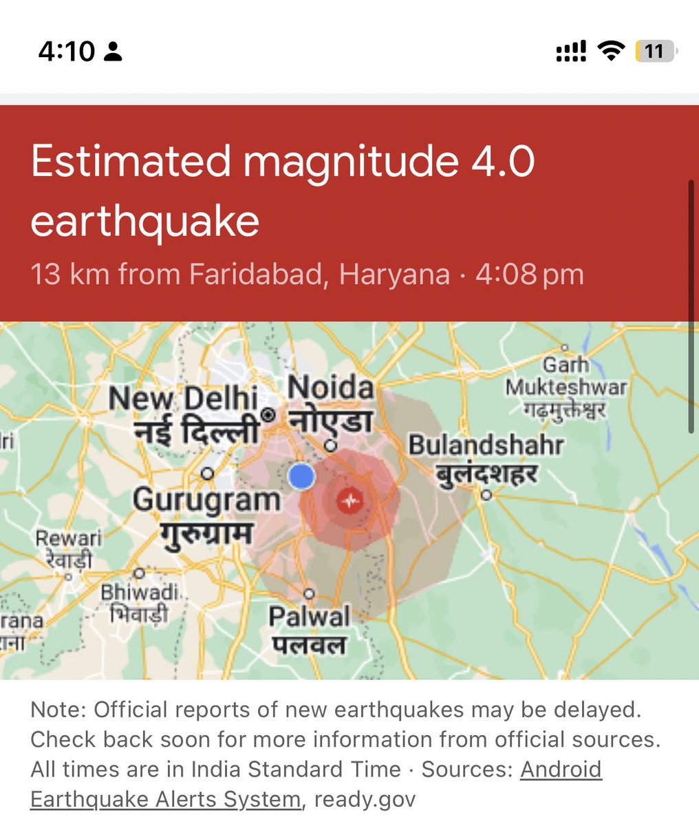 richakochhar's tweet photo. Surely didn’t feel like 4.0 #earthquake https://t.co/ogxVbqc5Ay