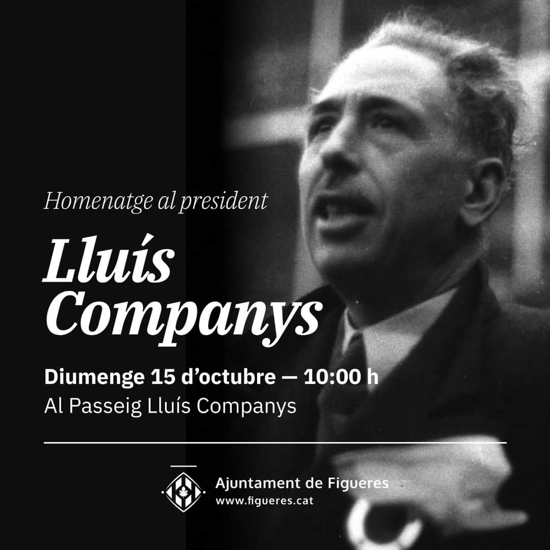 Otro año más sin pedir perdón a los 8352 CATALANES que fueron asesinados por Companys, por discrepar de su ideología, por no ser independentistas ni anticlericales.

¡COMPANYS FUE UN ASESINO Y VOSOTROS  <a href="/ajfigueres/">Ajuntament de Figueres</a> COMPLICES!

¡Memoria y respeto!